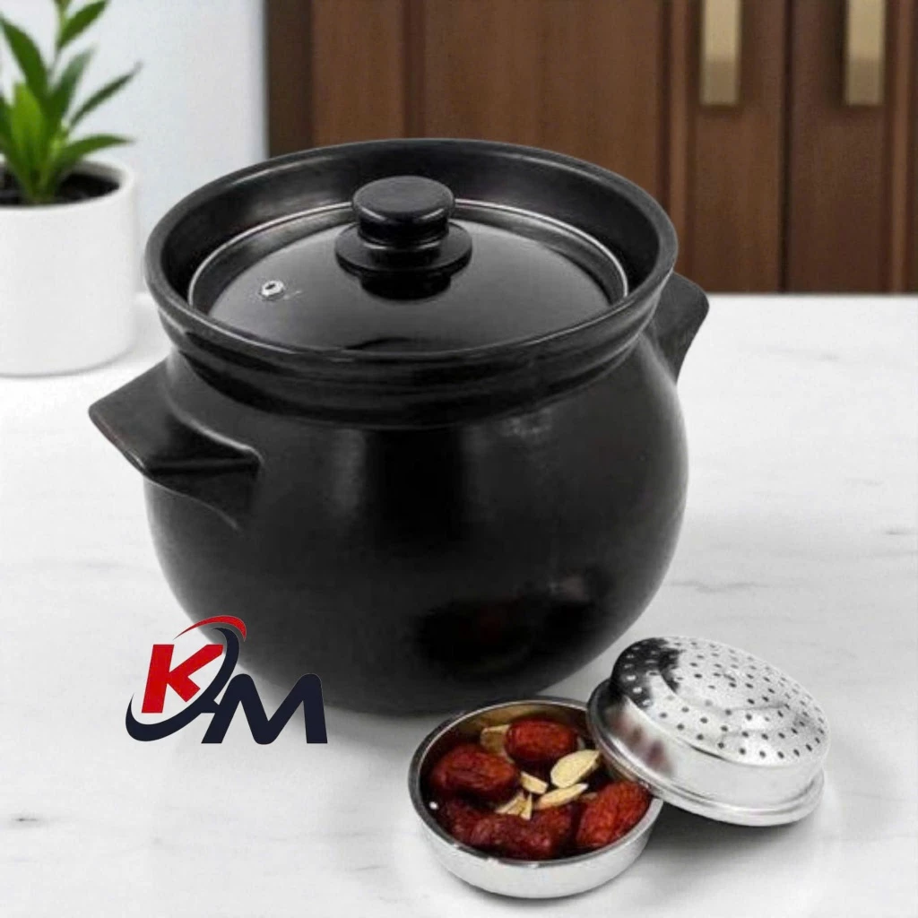 Nồi Hầm Đất Đen Cao Cấp, Nồi Sứ Chịu Nhiệt 400 độ, Nấu Canh Dưỡng Sinh, Kho Cá [Không Dùng Bếp Từ] - 4