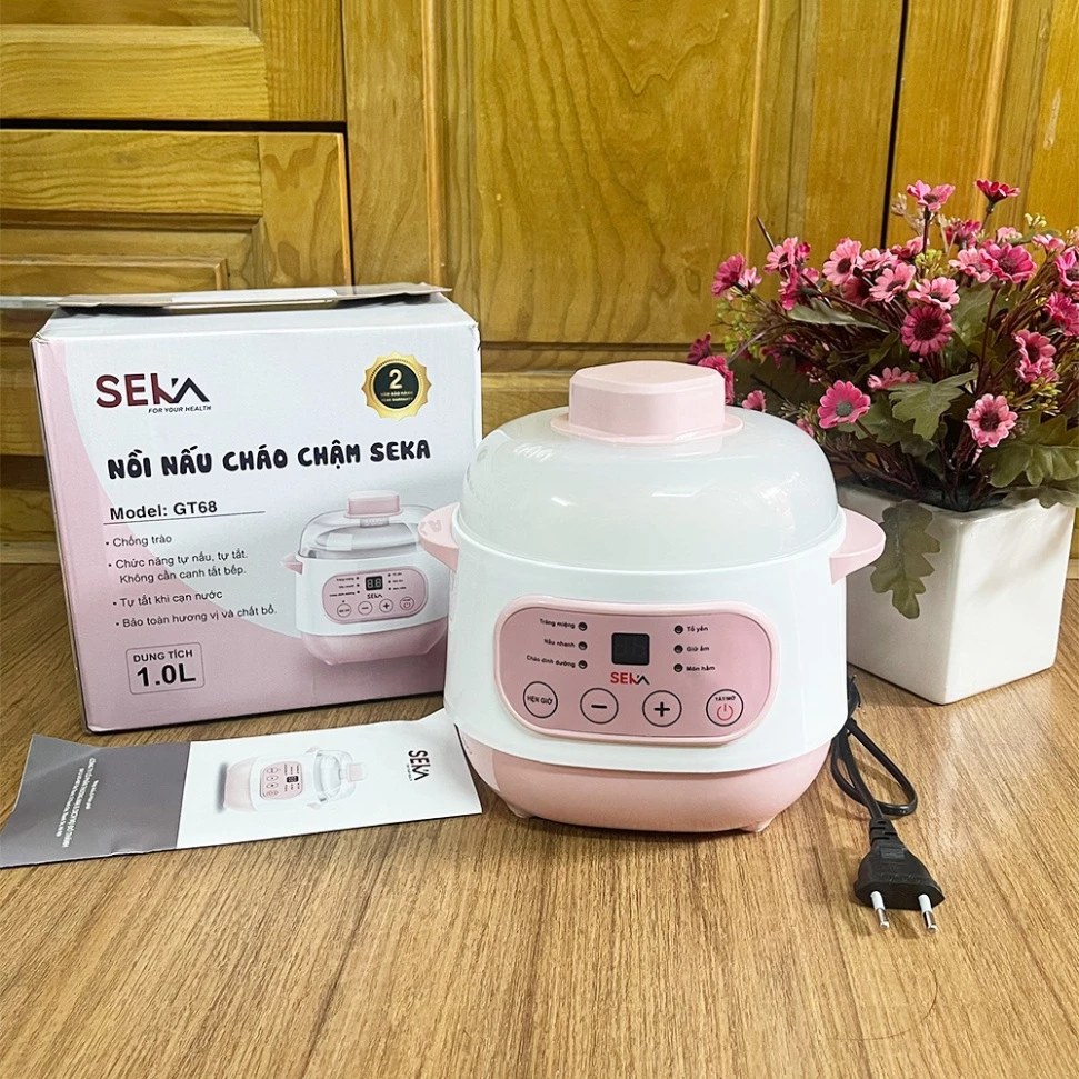 [BH 2 Năm] Nồi Nấu Cháo Chậm Cho Bé Ăn Dặm SEKA GT68 - Nồi Hầm Cháo, Kho Cá Chậm, Hầm Cách Thủy, Ninh Cháo - 3