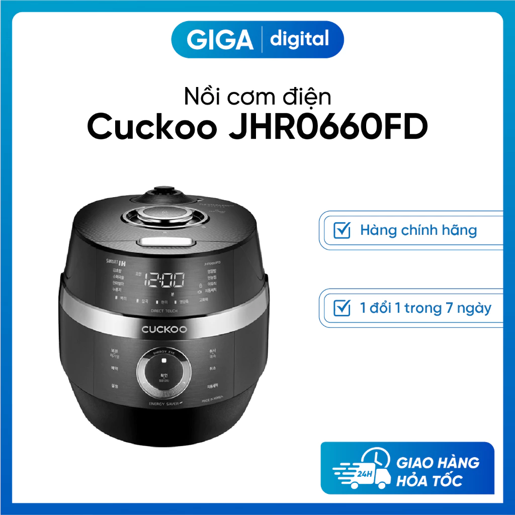 Nồi cơm điện cao tần Cuckoo CRP-JHR0660FD 1.08L - Nồi cơm Cuckoo tự động làm sạch - Nhiều chế độ nấu - BH 1 năm - 2