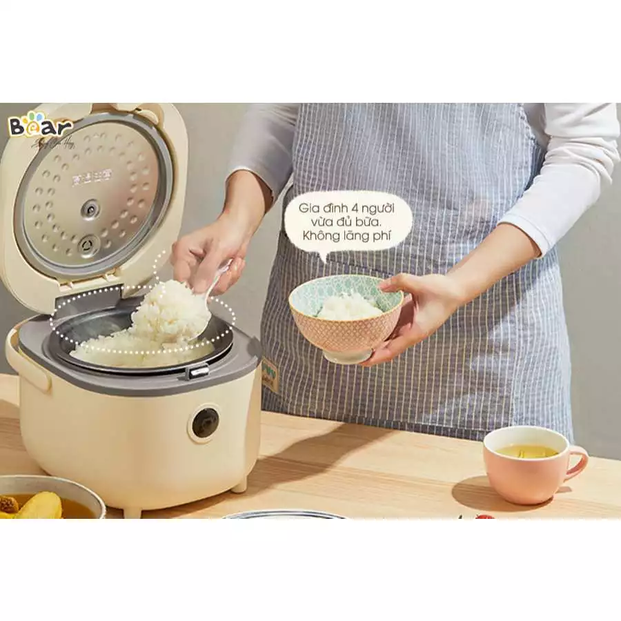 Nồi cơm điện thông minh Bear 2L B20A1, 8 Chế độ nấu, Lõi nồi 5 lớp chống dính giữ nhiệt, BẢN NỘI ĐỊA - 6