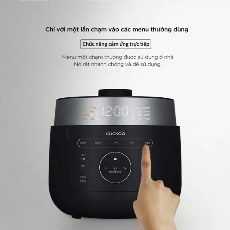 Nồi cơm điện cao tần áp suất kép Cuckoo CRP-LHTR0610FD 1.08 Lít Màu Bạc - Tiết kiệm năng lượng - Bảo Hành 24 Tháng - 5