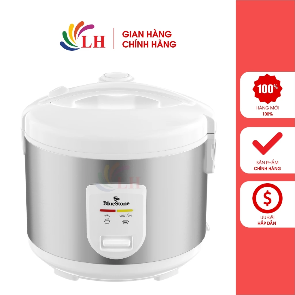 Nồi cơm điện nắp gài Bluestone 1.8 lít RCB-5527 - Hàng chính hãng - Bảo hành 24 tháng - Dung tích 1.8 lít