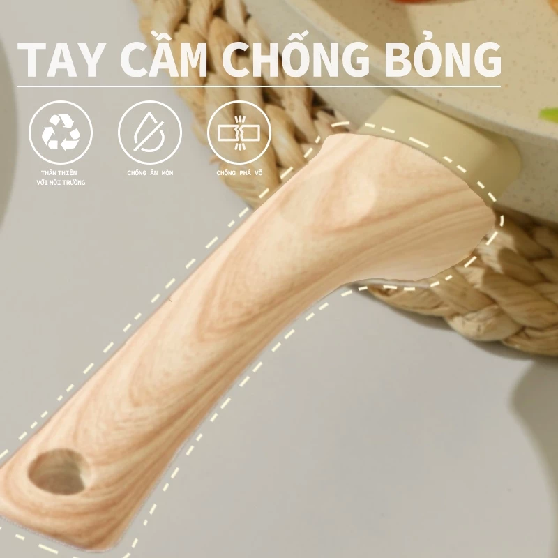 Chảo rán chống dính cao cấp dùng trong gia đình, chảo rán có thể dùng cho bếp từ và bếp gas - 4