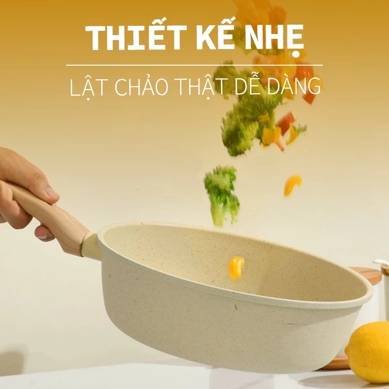 Chảo rán chống dính cao cấp dùng trong gia đình, chảo rán có thể dùng cho bếp từ và bếp gas - 5
