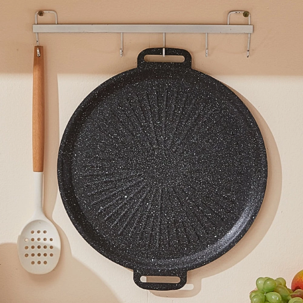 Chảo Nướng Đá Thái Dương 32cm – Chống Dính Không Dầu, Dùng Mọi Loại Bếp, Nướng Thịt BBQ Tại Nhà - 3