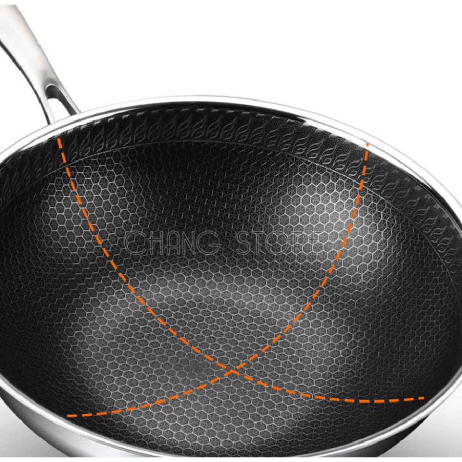 Chảo Chống Dính Sâu Lòng Vân Đá Tổ Ong Hàn Quốc Dùng Được Cho Mọi Loại Bếp Chất Liệu Inox 3 Lớp Cao Cấp Tiện Dụng - 3