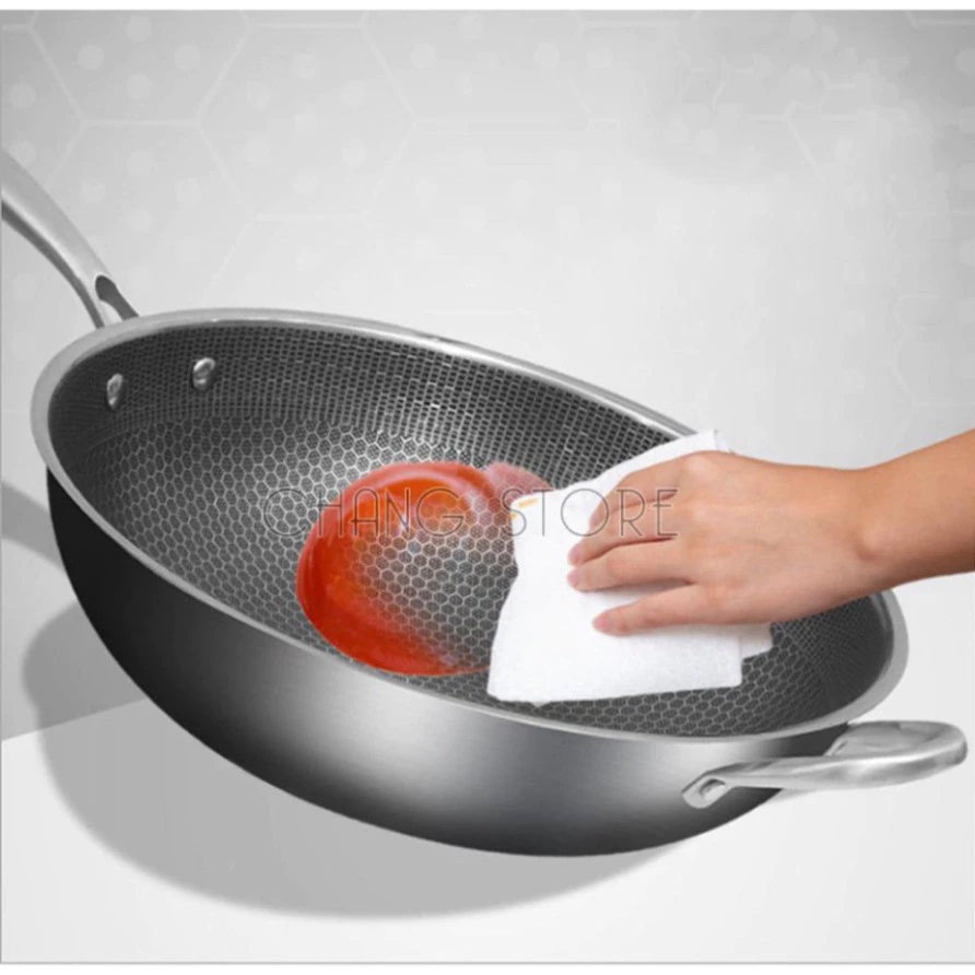 Chảo Chống Dính Sâu Lòng Vân Đá Tổ Ong Hàn Quốc Dùng Được Cho Mọi Loại Bếp Chất Liệu Inox 3 Lớp Cao Cấp Tiện Dụng - 6