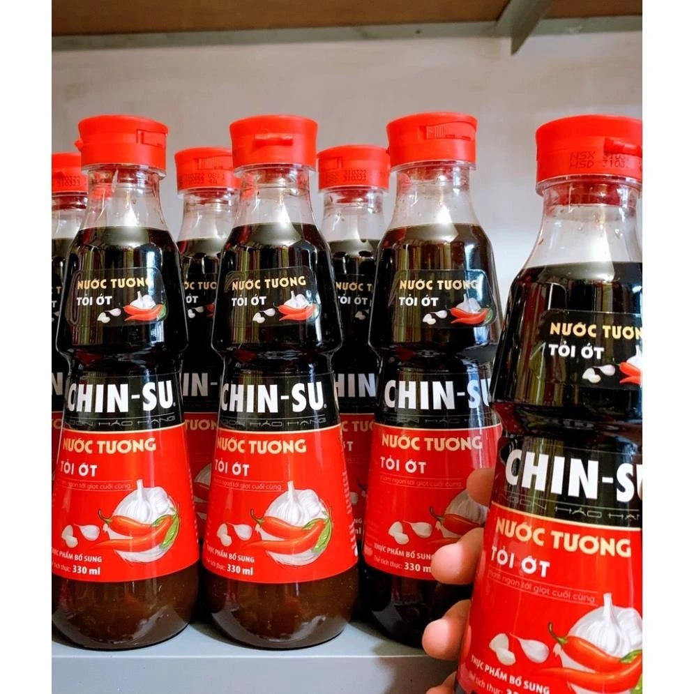 Nước Tương Xì Dầu Chinsu Chiết Xuất Từ Nấm Shiitake/ Tỏi Ớt Chai 330ml - 2