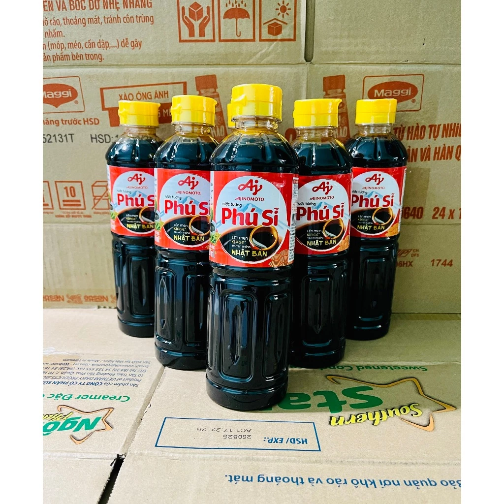 Lốc (6 chai x 500ml) Nước tương Tam Thái Tử Nhất ca và Nhị ca/Cholimex Hương Việt/Nam Dương Hàng Việt/Phú Sĩ Ajinomoto - 3