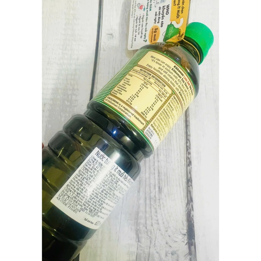 Nước Tương Kikkoman Ít Muối 600ML - Nước Tương Giảm Muối, Đậm Đà Vị Tự Nhiên - 3