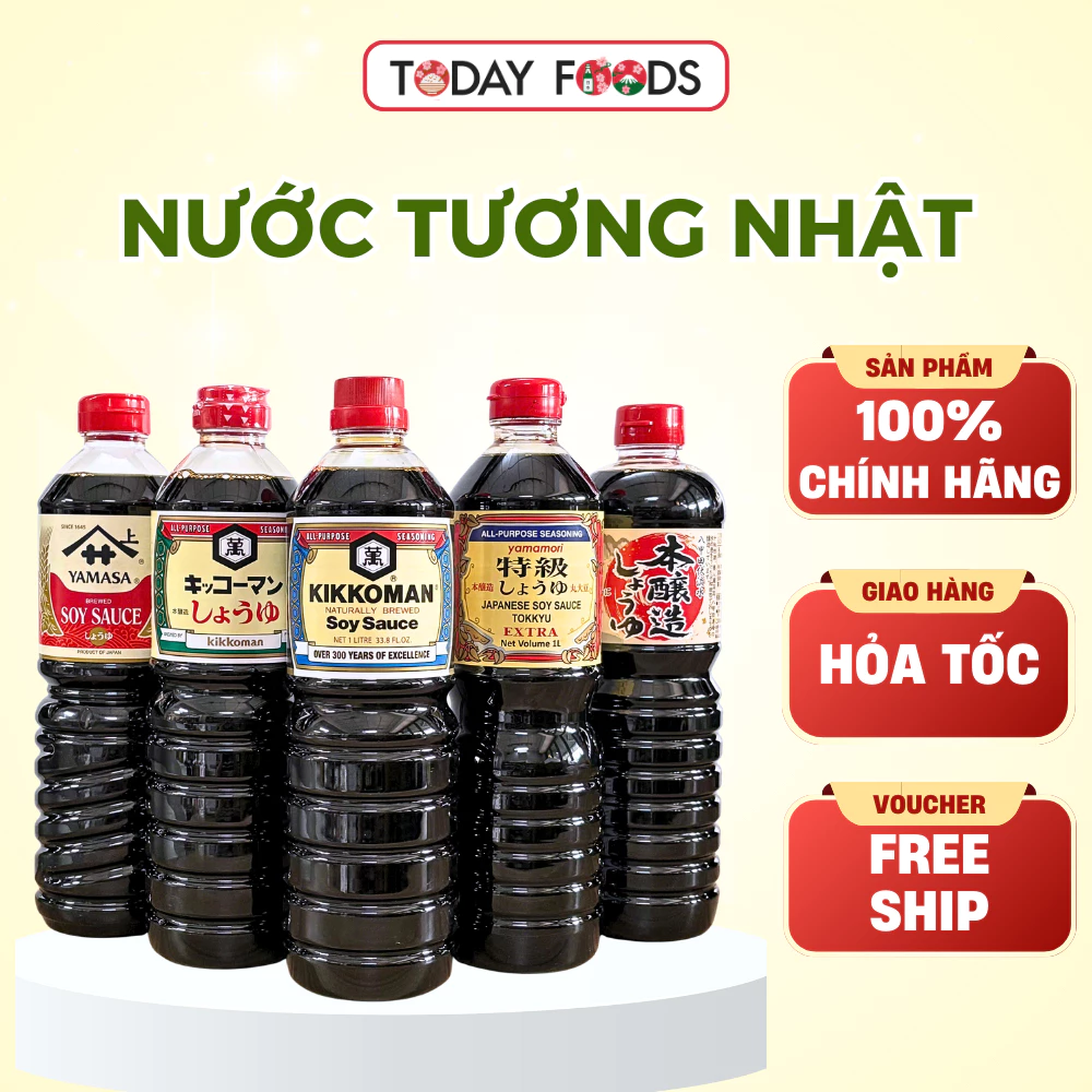Nước Tương Nhật Bản 1 Lít – 5 Hương Vị Tuyển Chọn Cho Bữa Ăn Ngon Đậm Vị Nhật | Todayfoods