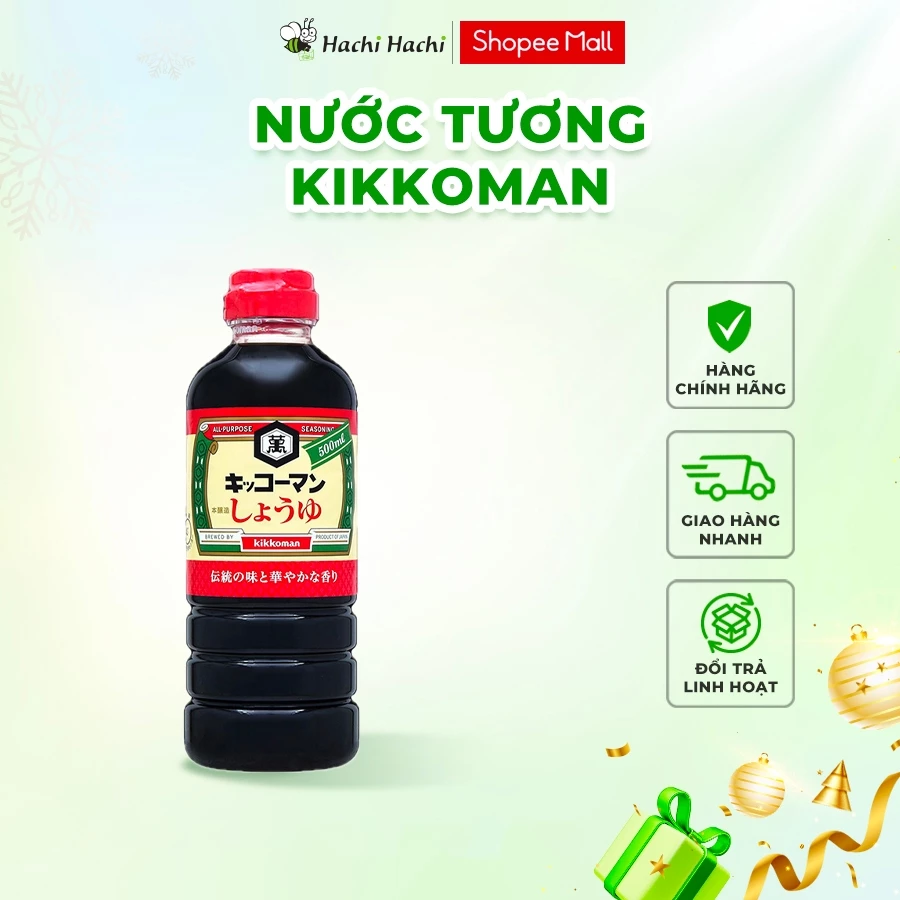 Nước tương đậu nành vị truyền thống Kikkoman 500ml - Hachi Hachi Japan Shop