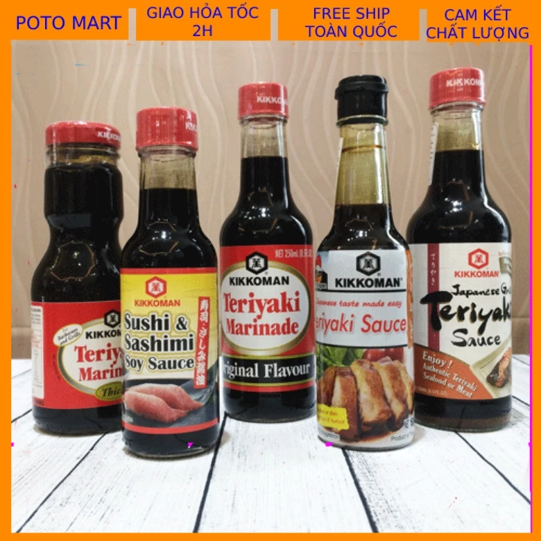 Nước Tương Kikkoman Sushi & Sashimi 150ML & Sốt teriyaki 250ml - nhật Bản - 3