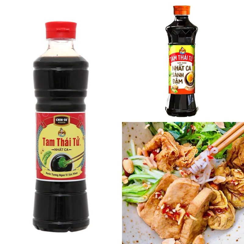 Nước Tương Tam Thái Tử Nhất Ca/ Nhất Ca Sáng Đậm Chai 500Ml Nước Tương Chấm Đậm Đặc, Sánh Quyện Với Chiết Xuất Nấm - 2