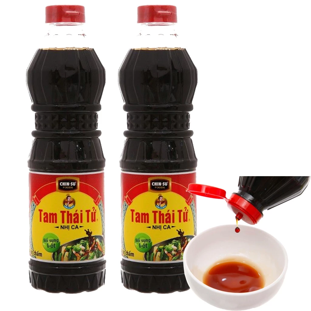 Combo 4 Chai (mỗi chai 500ml) Nước tương Nhị Ca Tam Thái Tử (Date mới : 12 tháng)