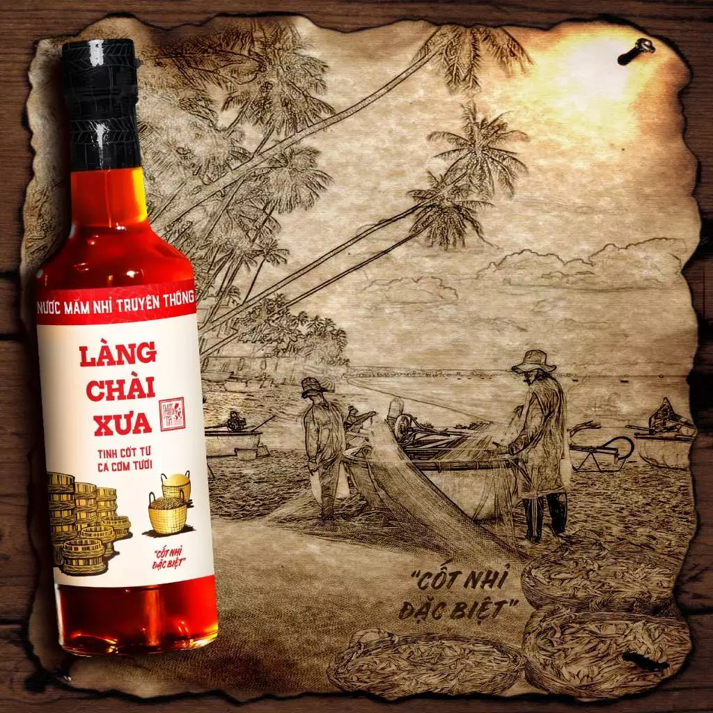 [TẶNG Bao Lìxì và Nước tương 125ml]THÙNG 6 CHAI Nước mắm nhỉ truyền thống nhãn đỏ 30N Làng Chài Xưa 500ml gu ông bà xưa - 2