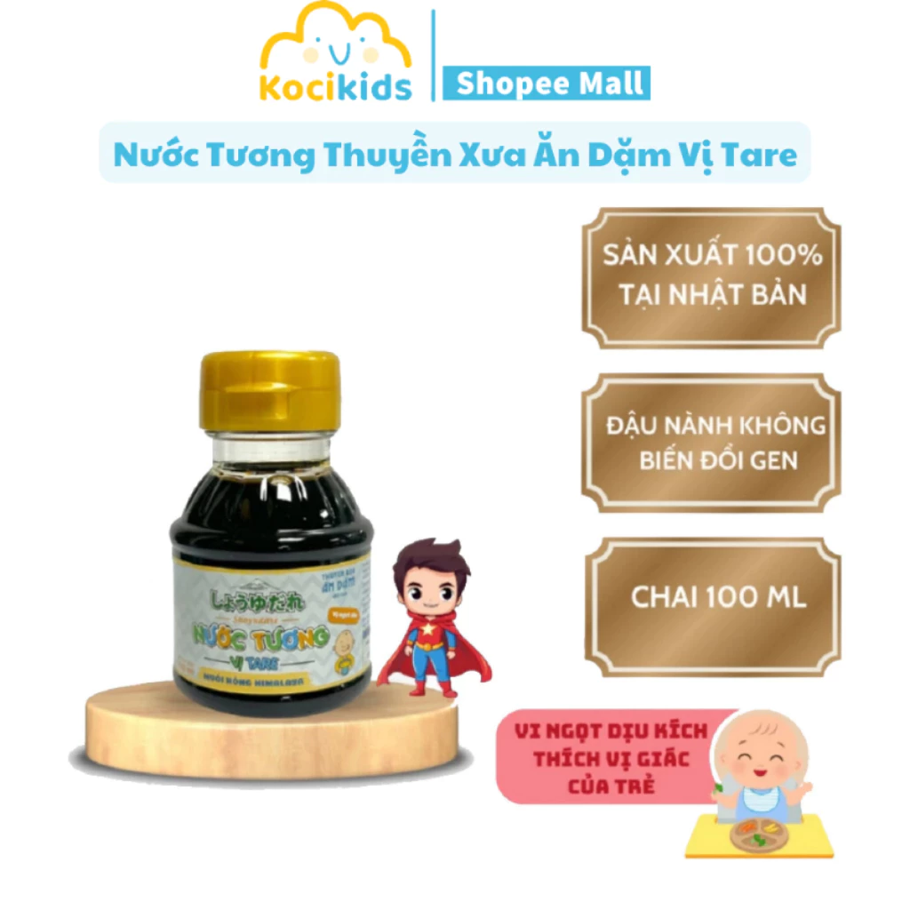 Nước Tương Thuyền Xưa Ăn Dặm Vị Tare Dinh Dưỡng Ngọt Dịu Kích Thích Vị Giác Cho Bé Trên 1 Tuổi 100ml