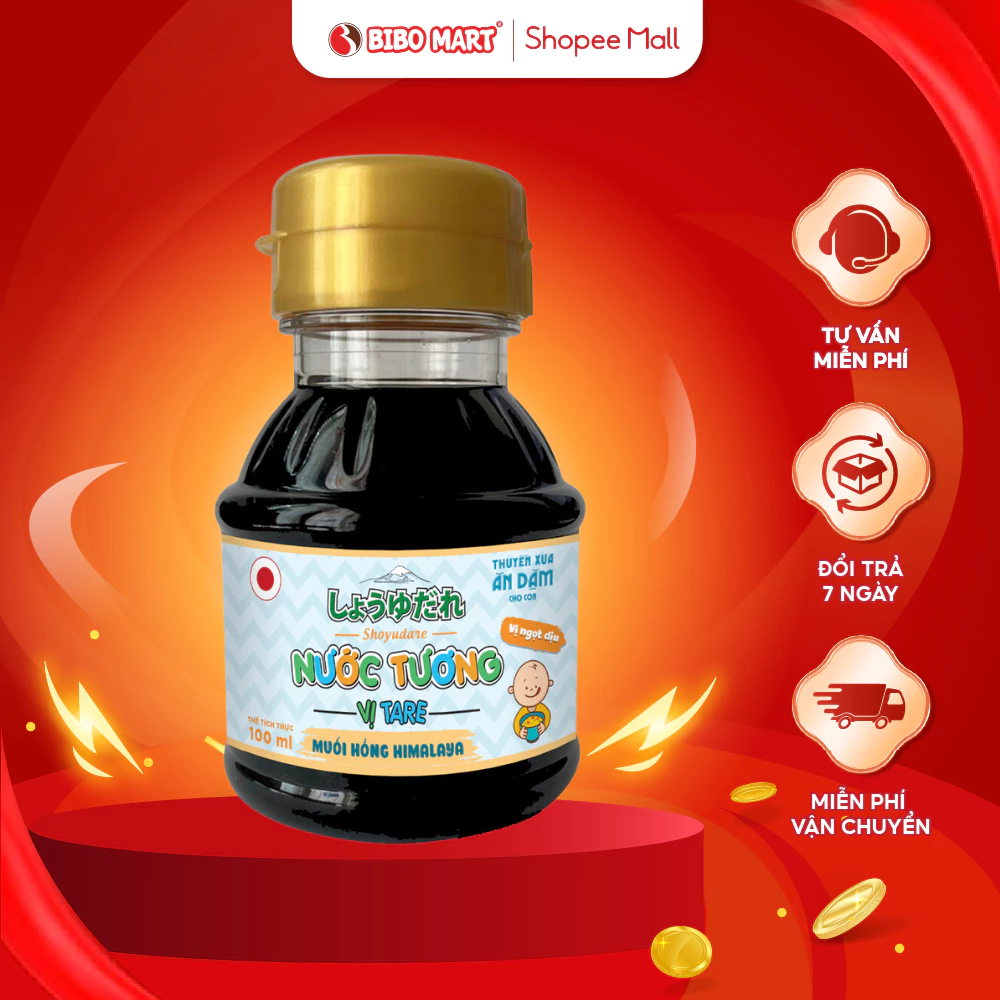 Nước Tương Thuyền Xưa Ăn Dặm Vị Tare Dinh Dưỡng Ngọt Dịu Kích Thích Vị Giác Cho Bé Trên 1 Tuổi 100ml - Bibomart