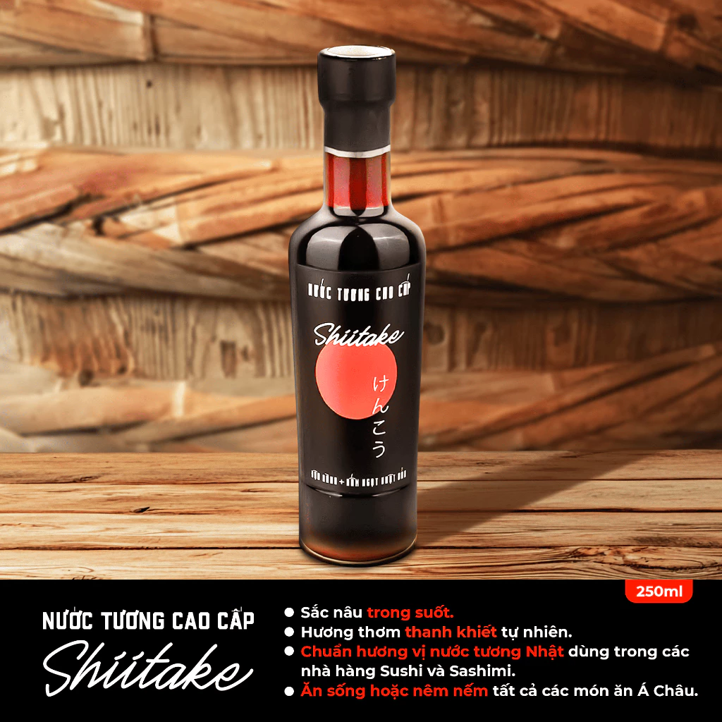 [525ml] Nước tương cao cấp Shiitake chai nhựa 525ml/chai lên men tự nhiên từ đậu nành và nấm ngọt Shiitake Làng Chài Xưa - 6