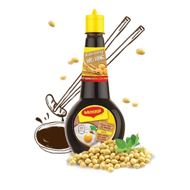 Nước tương Maggi đậu nành hảo hạng chai 200ml -DATE mới - 2