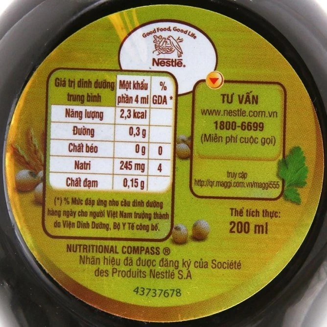 Nước tương Maggi đậu nành hảo hạng chai 200ml -DATE mới - 5