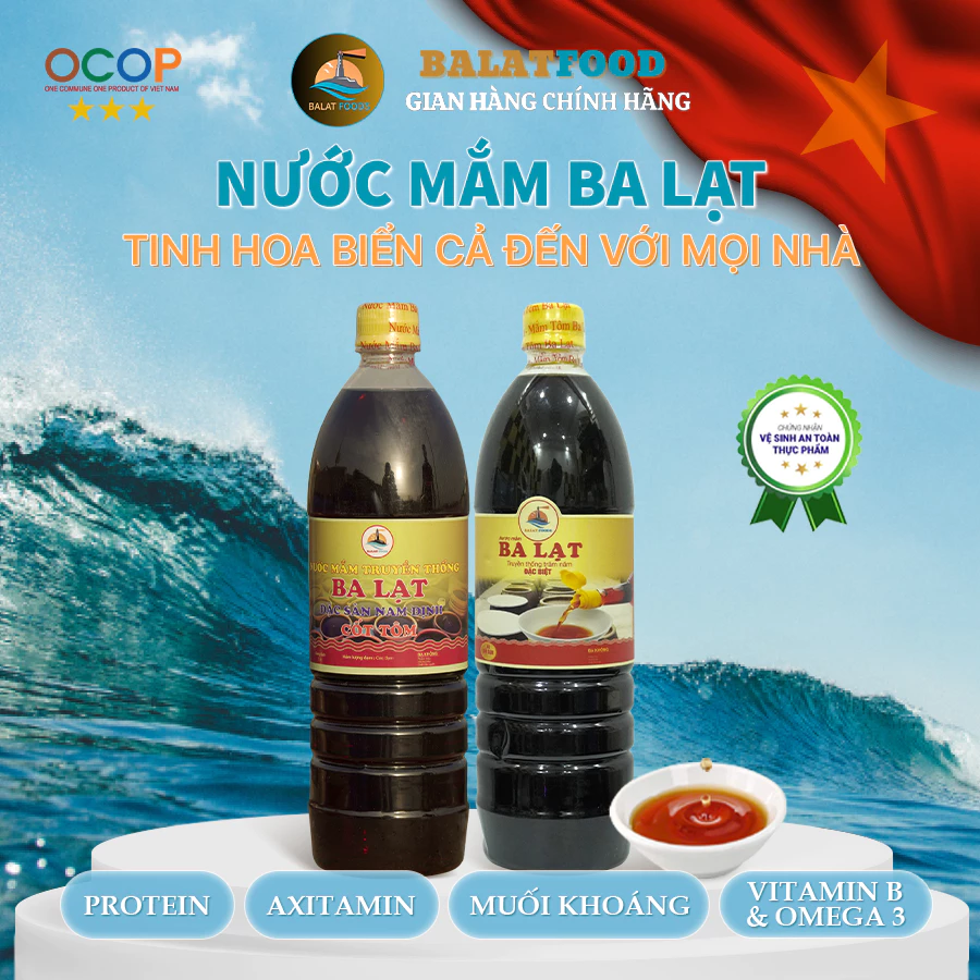 [COMBO THỐNG NHẤT] 1 Lít Nước Mắm Cá Cơm Loại ĐẶC BIỆT và 1 Lít Nước Mắm Cốt Tôm, Nước Mắm Truyền Thống Ba Lạt