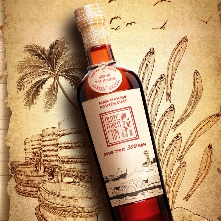 [Nước mắm NGON] Nước mắm Tĩn nhãn đỏ độ đạm 40N chai thủy tinh 500ml rin nguyên chất truyền thống sạch - 3
