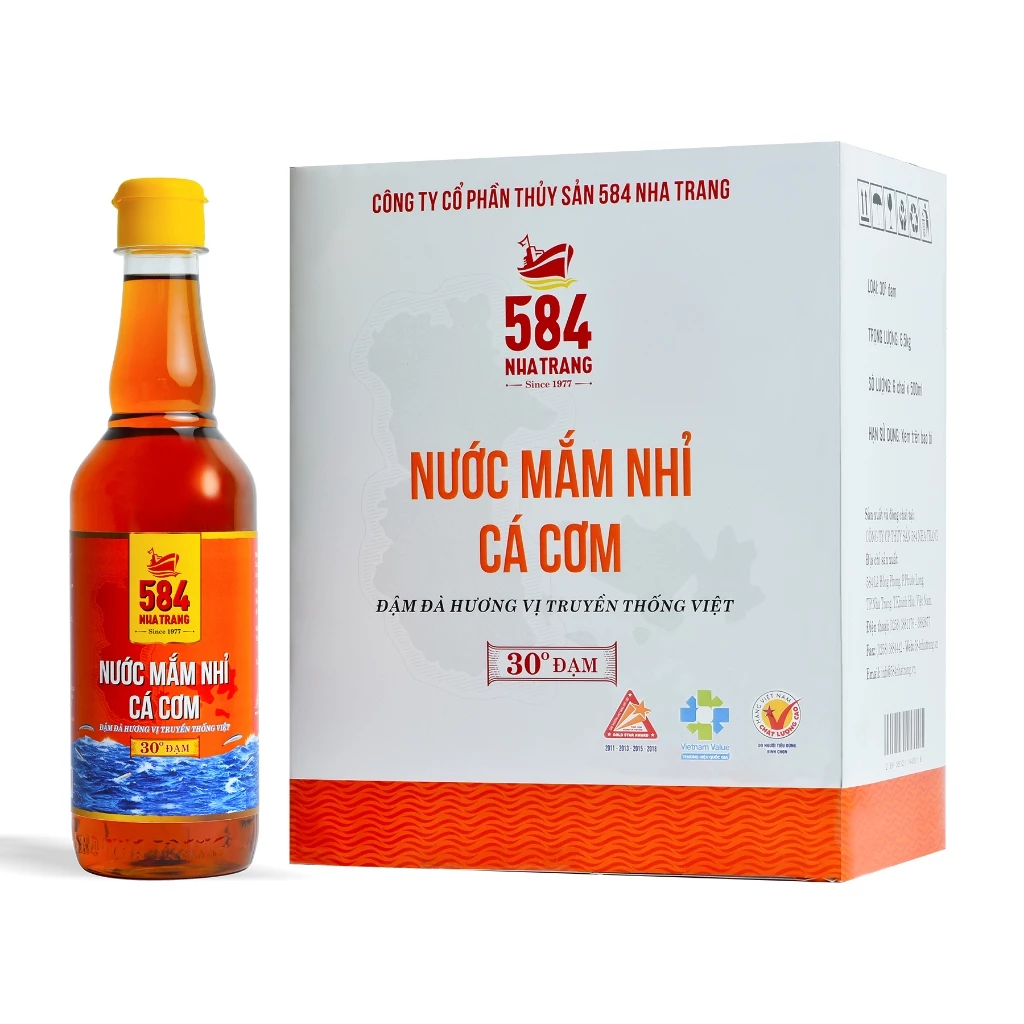 Nước Mắm 584 Nha Trang 30 Độ Đạm - Nước Mắm Truyền Thống Chai Nhựa 500ml N0530-6 [THÙNG 6 CHAI] - 2