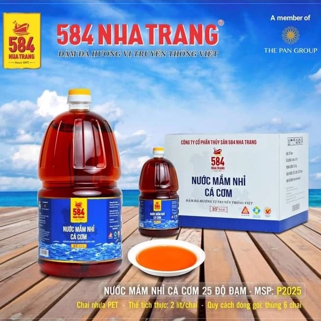Chai 2 Lít Nước mắm 584 Nha Trang 25 độ đạm, Nước mắm Truyền Thống, Date luôn mới. - 2
