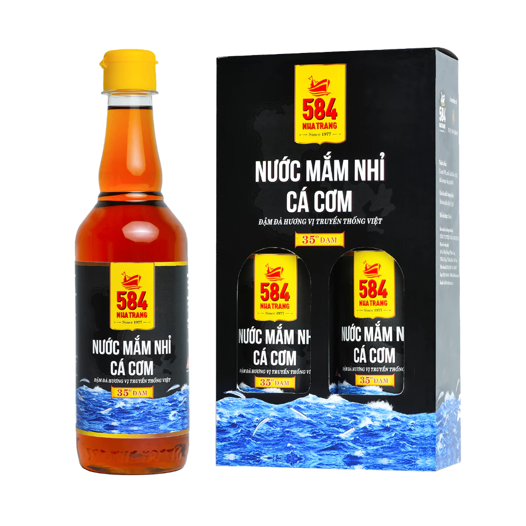 Nước Mắm 584 Nha Trang 35 Độ Đạm - Nước Mắm Truyền Thống Chai Nhựa 500ml, N0535-2 [COMBO 2 CHAI] - 3