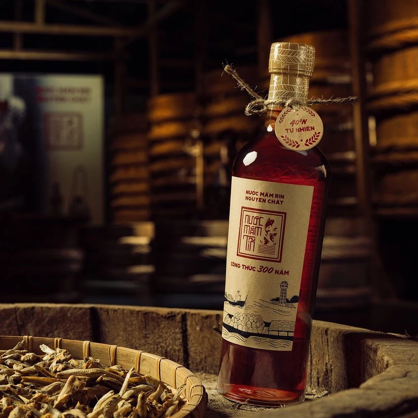 [Nước mắm NGON] 01 Chai Nước mắm Tĩn nhãn đỏ độ đạm 40N chai thủy tinh 500ml rin nguyên chất truyền thống sạch