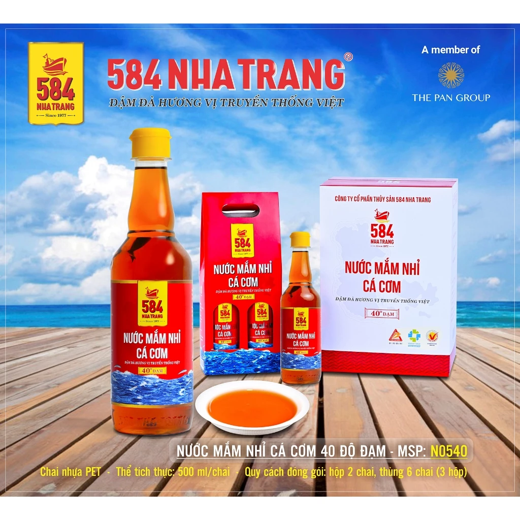Nước Mắm 584 Nha Trang 40 Độ Đạm - Nước Mắm Truyền Thống Chai Nhựa 500ml, N0540-2 [COMBO 2 CHAI] - 4