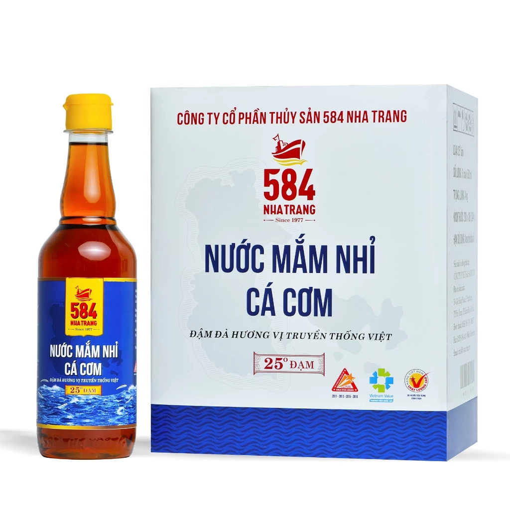 Nước Mắm 584 Nha Trang 25 Độ Đạm - Nước Mắm Truyền Thống Chai Nhựa 500ml, N0525-6 [THÙNG 6 CHAI] - 3