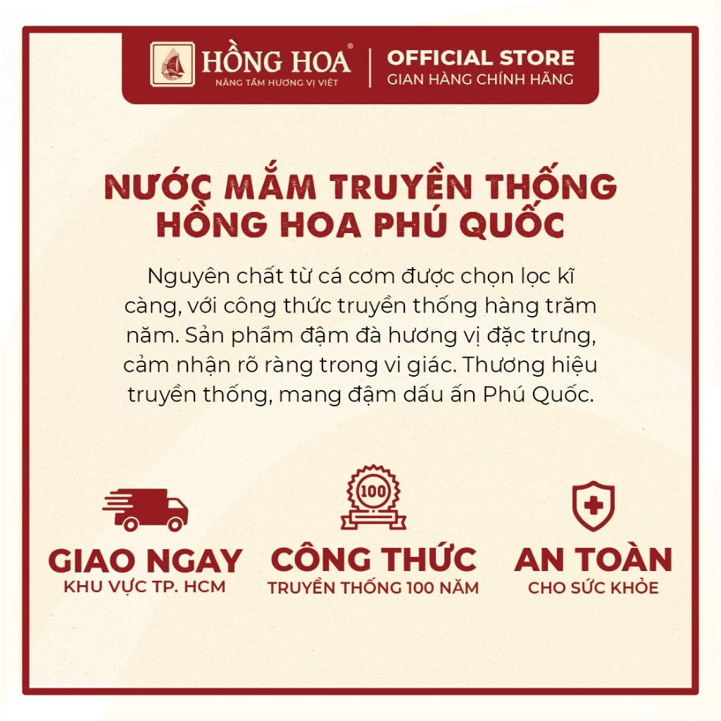 Nước Mắm Phú Quốc Hồng Hoa 40 độ đạm 60ml, Nước Mắm Nhĩ Cá Cơm Truyền Thống - 2