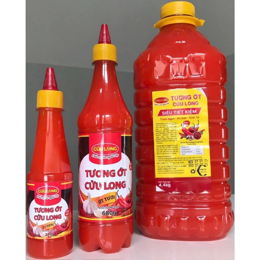 [SIÊU TIẾT KIỆM] TƯƠNG ỚT , TƯƠNG CÀ , TƯƠNG ĐEN CỬU LONG 4,35KG KHÔNG PHẨM MÀU[ THANH HAO SHOP] - 4