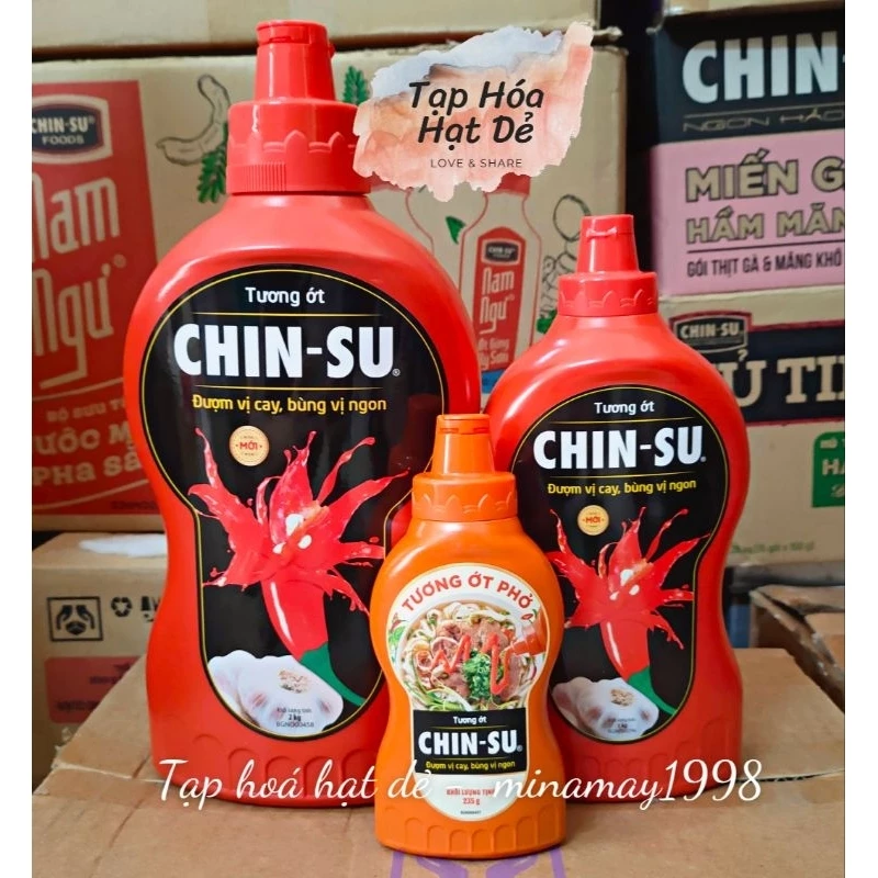 Tương ớt chinsu 250g, 500g, 1kg, 2kg / Tương ớt phở / Wasabi / Sriracha (date mới 2025)