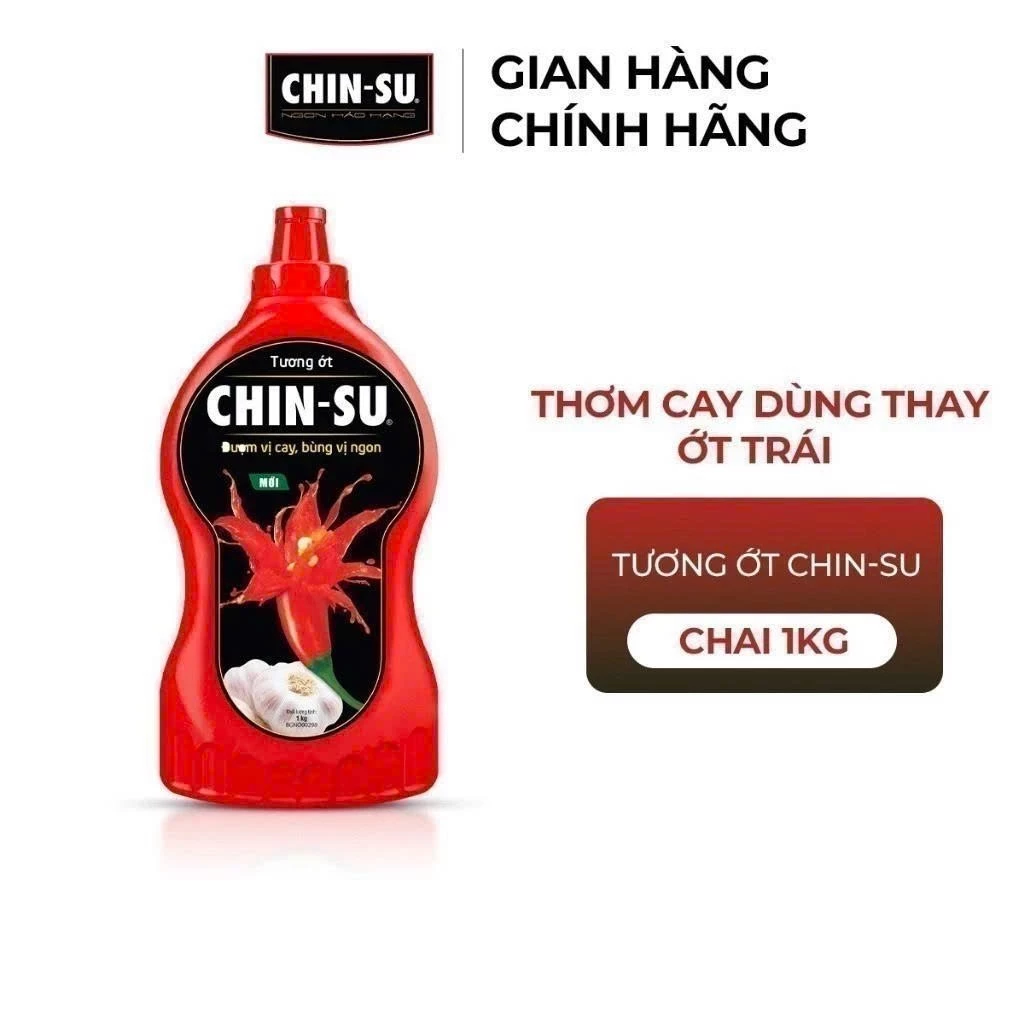 Combo 1 chai Nước tương CHIN-SU lên men 120 ngày x 300ml + 1 chai Tương ớt CHIN-SU 1kg