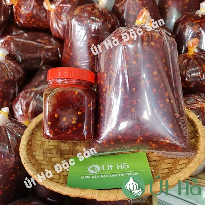 Tương Ớt Xào Quảng Ngãi Hủ 200gr Món Gia Vị Ngọt Cay Cay Thơm Mùi Ớt - Út Hà Đặc Sản - 3