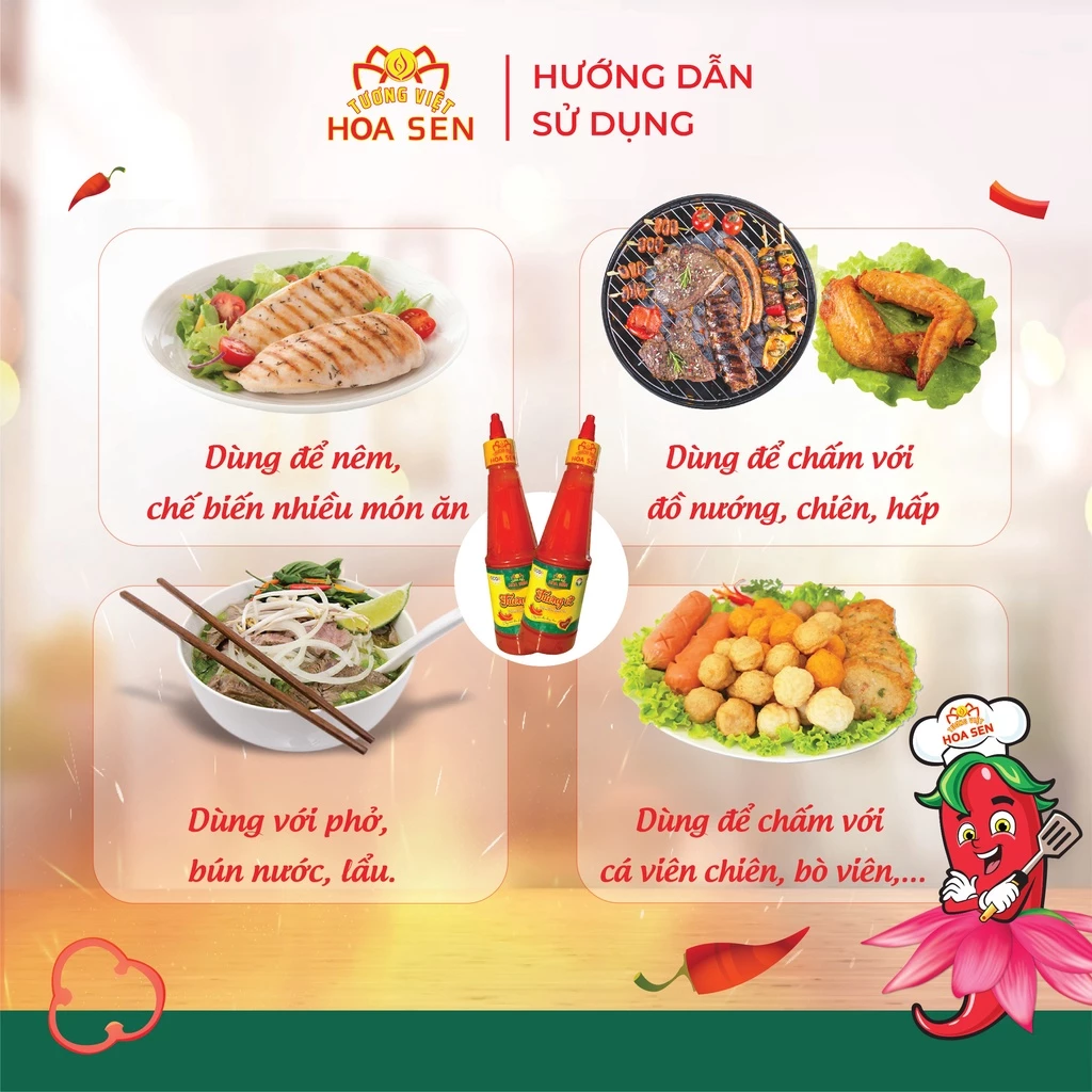 Tương Ớt Chai 270g - Tương Việt Hoa Sen - Đậm đà bắt vị - 2