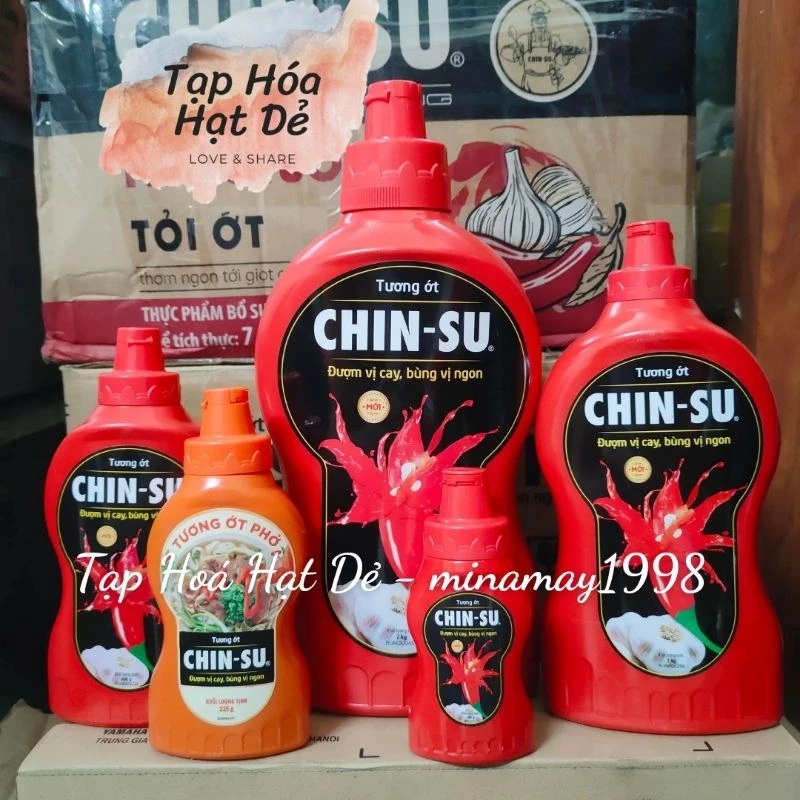 Tương ớt chinsu 250g, 500g, 1kg, 2kg / Tương ớt phở / Wasabi / Sriracha (date mới 2025)