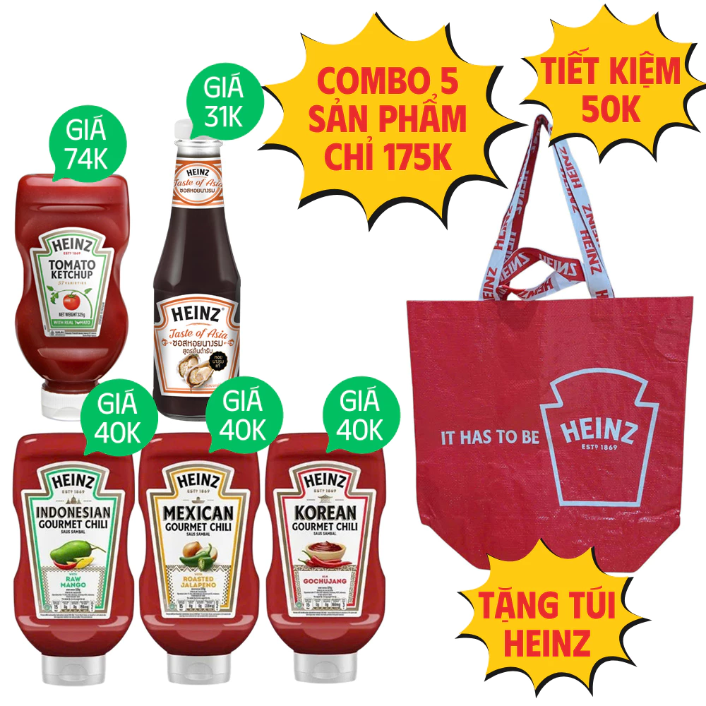 Combo Tương Cà 325g - Tương Ớt - Dầu hào Heinz [Tặng Túi mua sắm] - 3