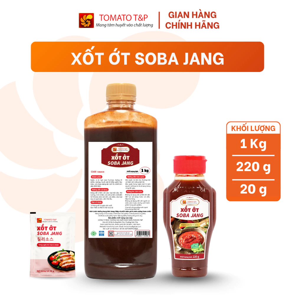 Tương ớt Hàn Quốc Soba Jang, tương chấm thịt nướng Bulgogi, nấu tokbokki - TOMATO T&P - 3