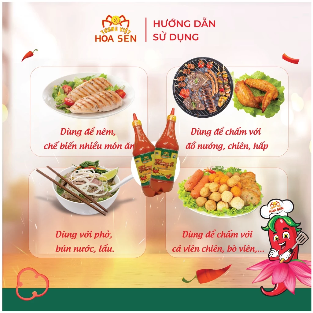 Tương ớt chai 700g - Tương Việt Hoa Sen - Đậm đà bắt vị - 2