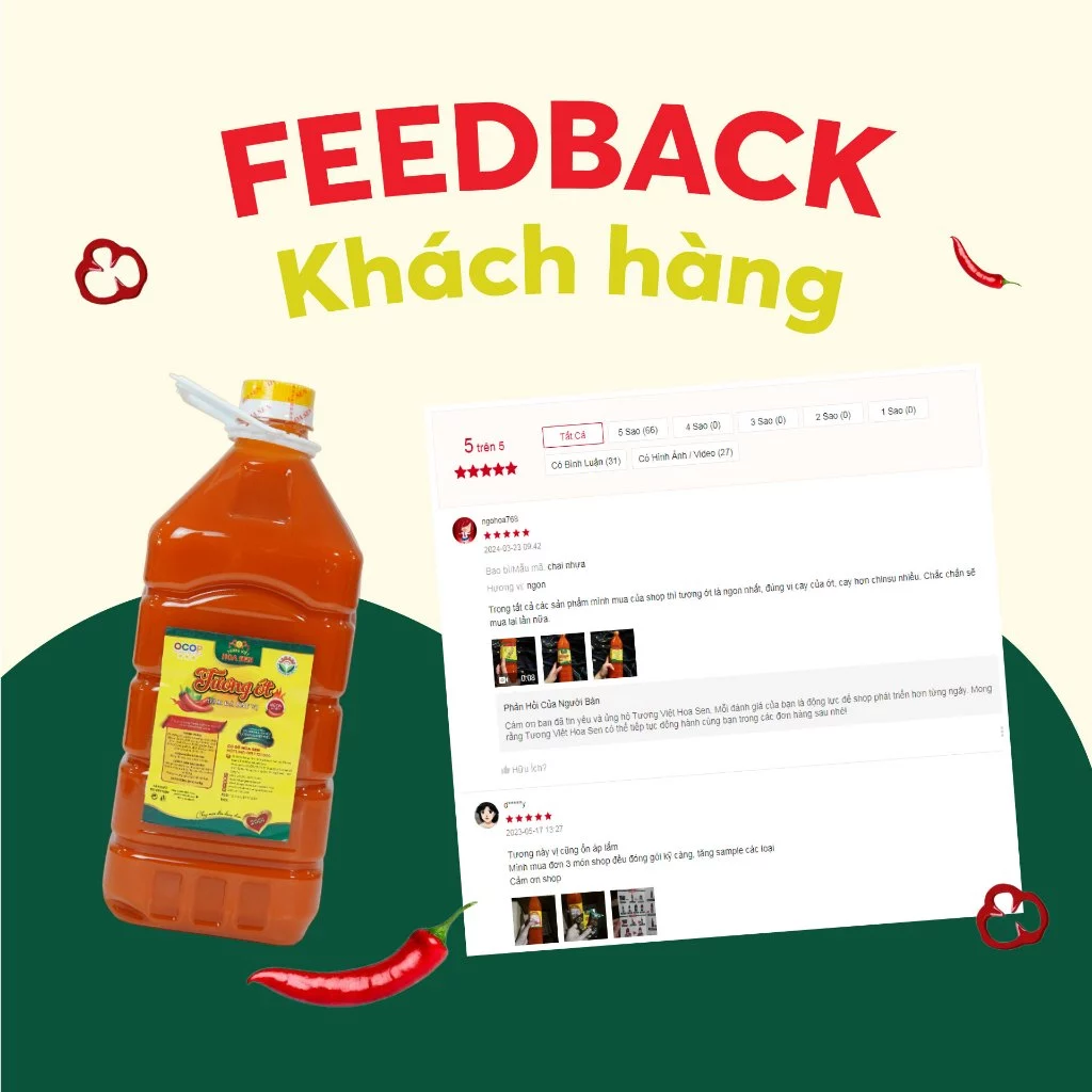 Tương ớt Tương Việt Hoa Sen bình pet 4.8kg - Đậm đà bắt vị - 2