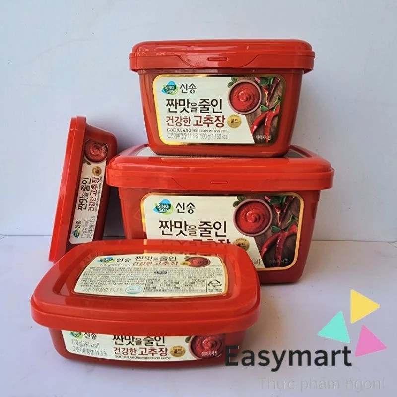 Tương ớt Hàn Quốc Gochujang 170g / 500g / 1kg - Dùng làm kim chi, ướp cá/thịt, màu ớt tươi đẹp