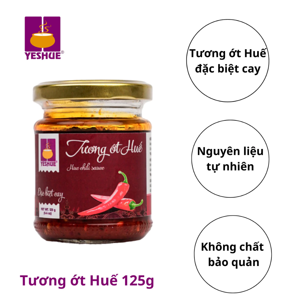 Tương ớt Huế siêu cay 125g - Sa tế ớt tiện dụng cho mọi căn bếp hiện đại