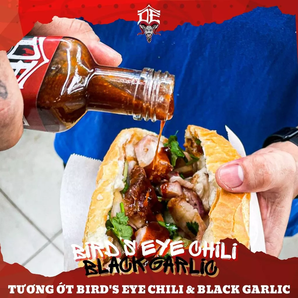 Combo 2 Tương Ớt Cay Vừa Xông Khói Tỏi Đen & Tương Ớt Big Mama Mustard Yuzu Dê Hot Sauce 250ml - 4