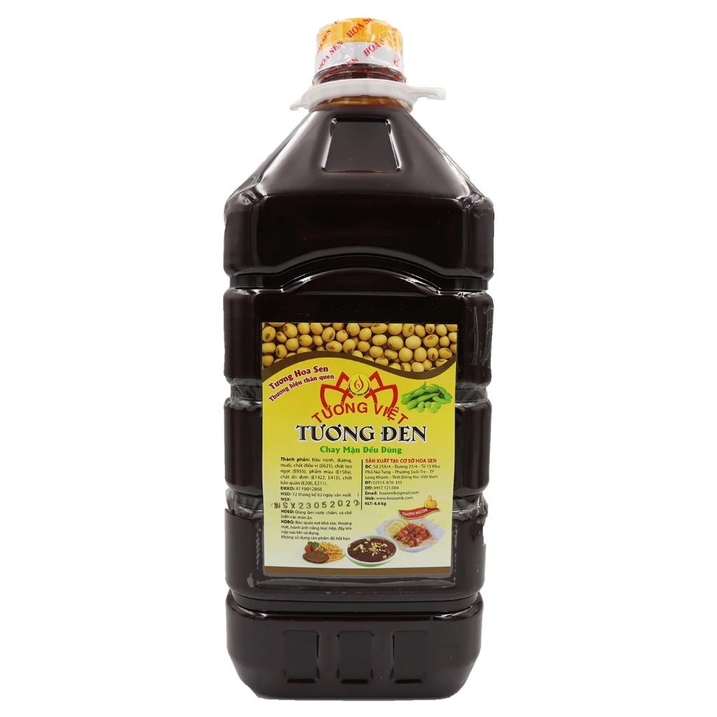 Tương Đen Bình Pet 4,8kg – Tương Việt Hoa Sen