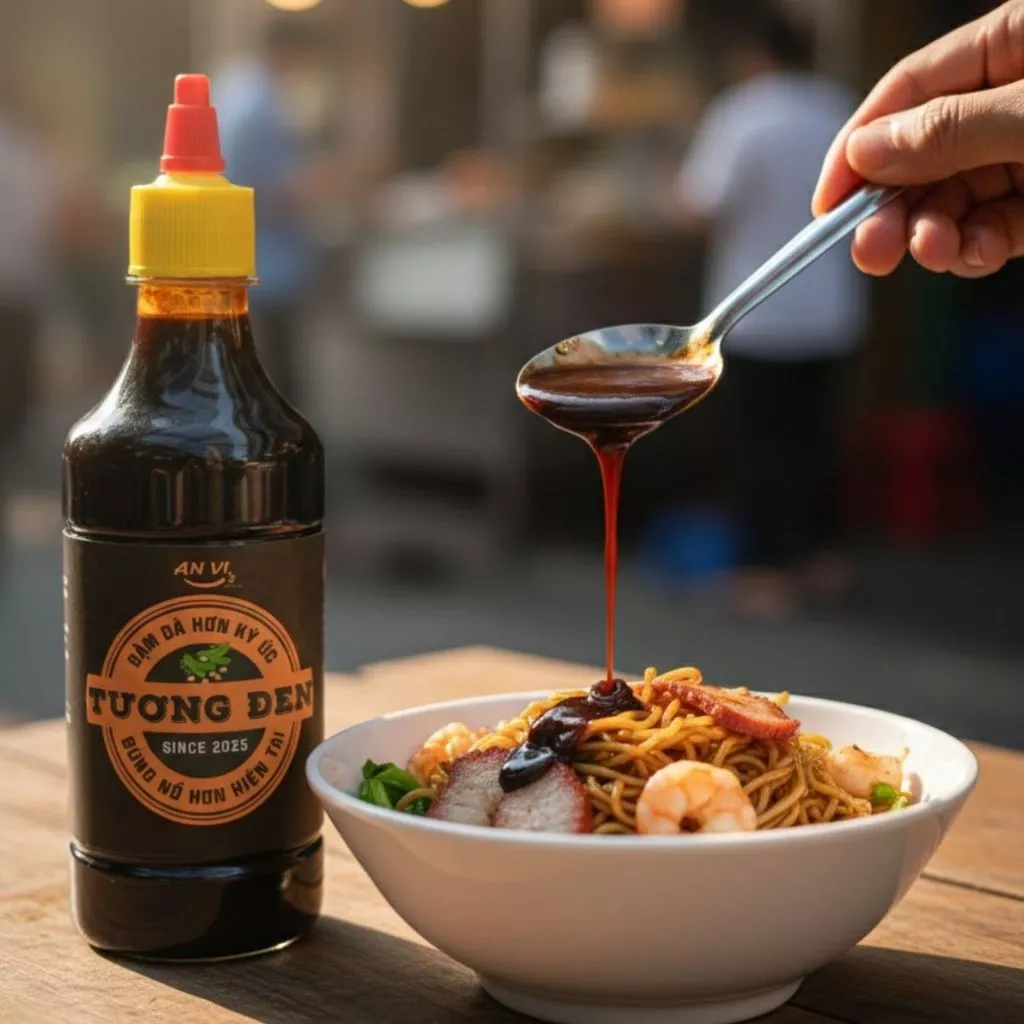 Tương Đen An Vi Food Sánh Mịn Thơm Ngon, Ăn Cùng Phở, Hủ Tiếu, Bún Bò, Hoành Thánh Chai 500ml - 3