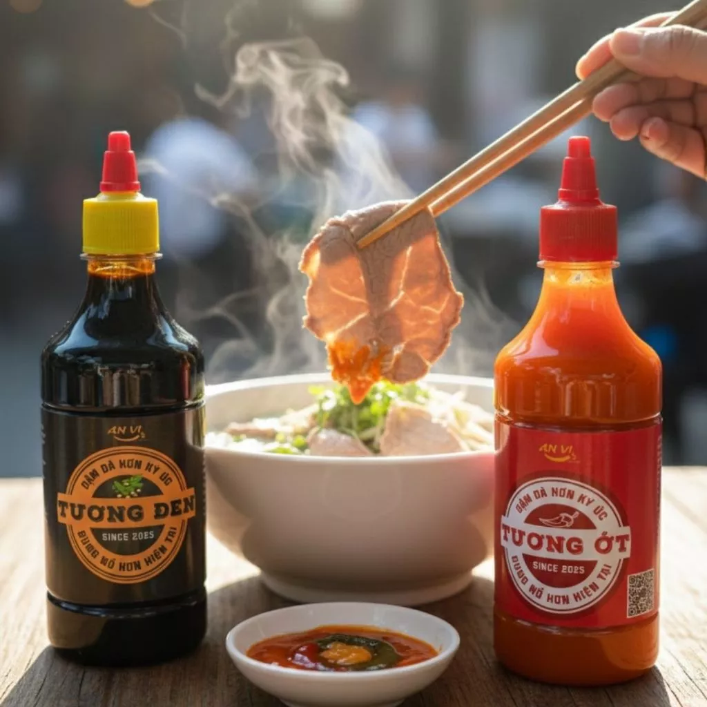 Tương Đen An Vi Food Sánh Mịn Thơm Ngon, Ăn Cùng Phở, Hủ Tiếu, Bún Bò, Hoành Thánh Chai 500ml - 5